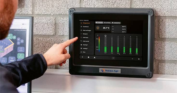 Hotraco Fortica climate controller touchscreen