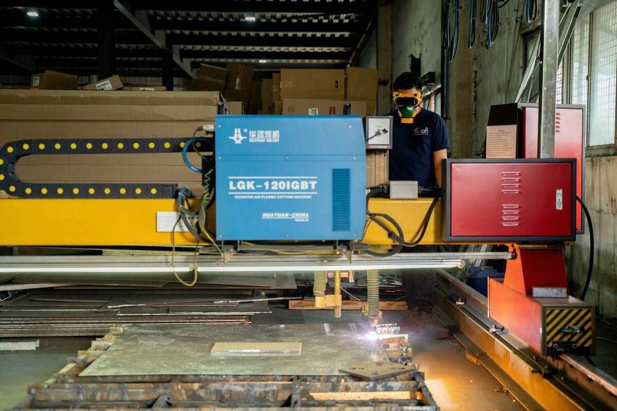 CNC plasma cutting in the AFI factory